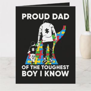 Vader puzzel Autisme bewustzijn cadeau voor verjaa Kaart