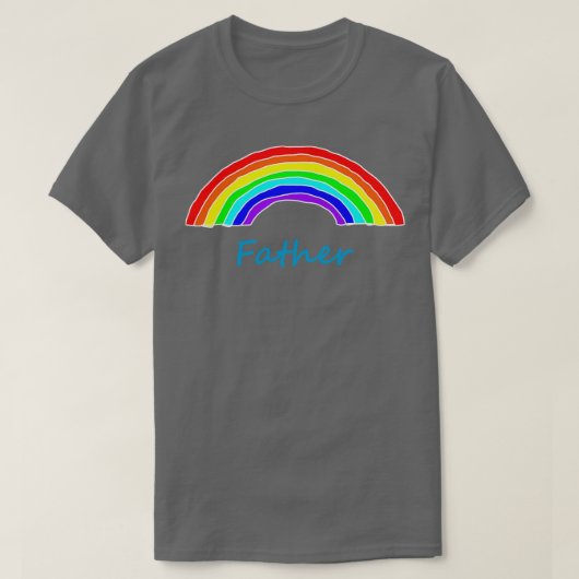 Vader Rainbow voor vaderdag T-shirt (Design voorkant)