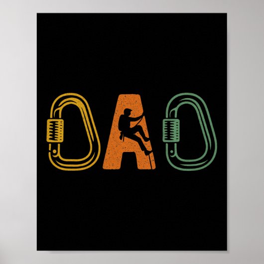 Vader Rotsklim Kleding - Bergbeklimming Gereedscha Poster (Voorkant)