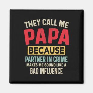 Vader &#; s Day Papa Partner in Misdaad Grappige V Magneet