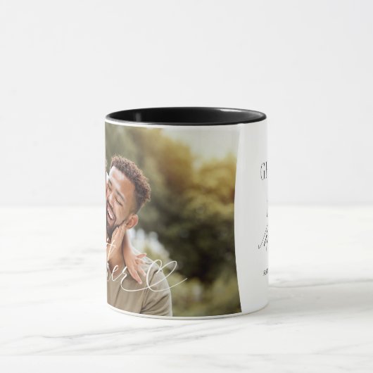 Vader script hart dankbaar elk moment foto mok (Midden)