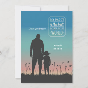 Vader Silhouette Wenskaart Kaart