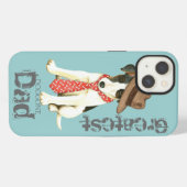 Vader Smooth Fox Terrier iPhone Hoesje (Achterkant horizontaal)