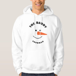 Vader Sneeuwman Gezicht Squad Matching Familie Kos Hoodie