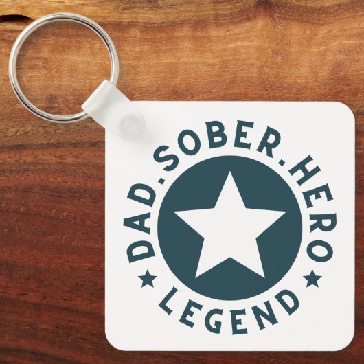 Vader Sober Legend Star Sobriety Gift Vader Sleutelhanger (Voorkant)