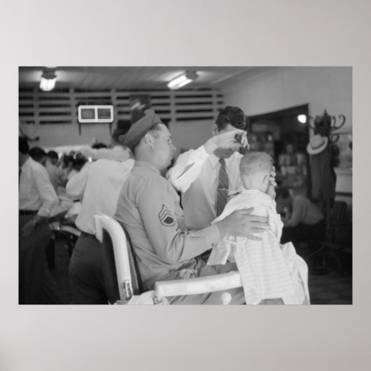 Vader Son Barber Experience 1940 Poster (Voorkant)