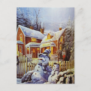 Vader & Son Snowman Briefkaart