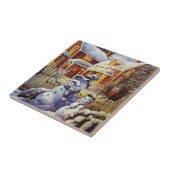 Vader & Son Snowman Tegeltje (Zijkant)