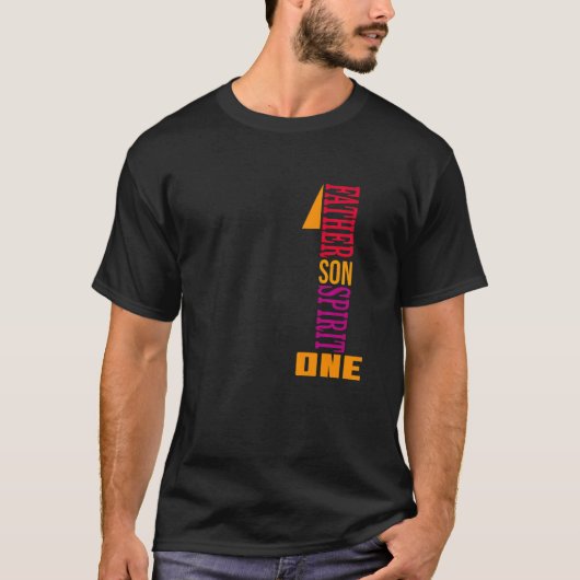 Vader Son Spirit One God zegene Heilige Drievuldig T-shirt (Voorkant)