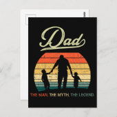 Vader Sons Gezegde Vader Dag Vader Briefkaart (Voorkant / Achterkant)