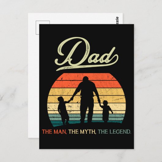 Vader Sons Gezegde Vader Dag Vader Briefkaart (Voorkant / Achterkant)