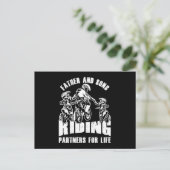 Vader Sons Riding Partners Biker Pap Motorfiel M Briefkaart (Staand voorkant)