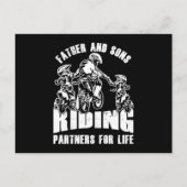 Vader Sons Riding Partners Biker Pap Motorfiel M Briefkaart (Voorkant)