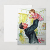  vader speelt met Kind vaders dag Feestdagenkaart (Voorkant / Achterkant)