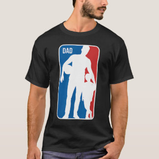 Vader sport basketbal vader zoon silhouet vaders t-shirt