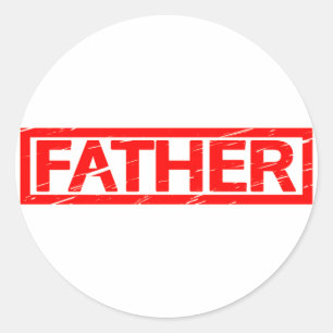 Vader Stamp Ronde Sticker