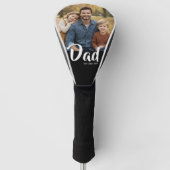 Vader Stelde Moderne Script Foto Op Golfheadcover (Voorkant)