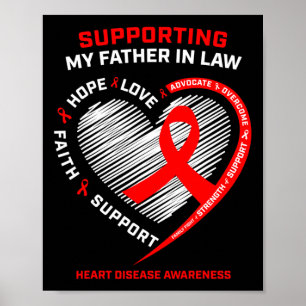 Vader steunt vader in de wet Red Heart Disease Awa Poster