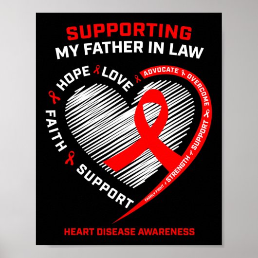 Vader steunt vader in de wet Red Heart Disease Awa Poster (Voorkant)