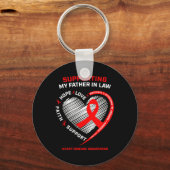 Vader steunt vader in de wet Red Heart Disease Awa Sleutelhanger (Voorkant)