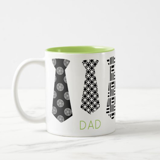 Vader Stropdas Vaders Dag Kantoor Boss Tweekleurige Koffiemok (Links)