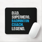 Vader Superheld Badminton Coach Funny Badminton Co Muismat (Met muis)