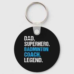 Vader Superheld Badminton Coach Funny Badminton Co Sleutelhanger