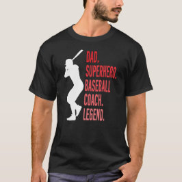 Vader Superheld Baseball Coach Legende Funny Baseb T-shirt