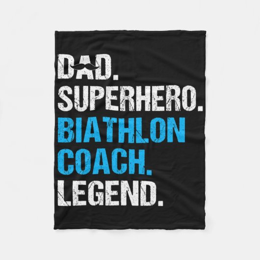 Vader Superheld Biathlon Coach Grappig Biathlon Co Fleece Deken (Voorkant)