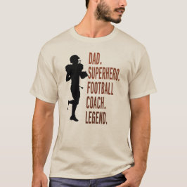 Vader Superheld Football Coach Legende Vaderdag T-shirt