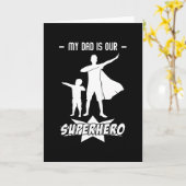 Vader Superheld Gift Vaderdag Kaart (Gele Bloem)