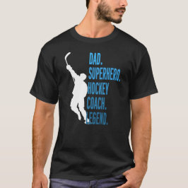 Vader Superheld Hockey Coach Legend Vaderdag T-shirt