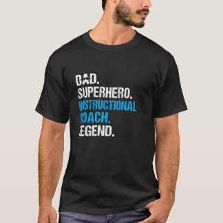 Vader Superheld Instructie Coach Grappige Instruct T-shirt