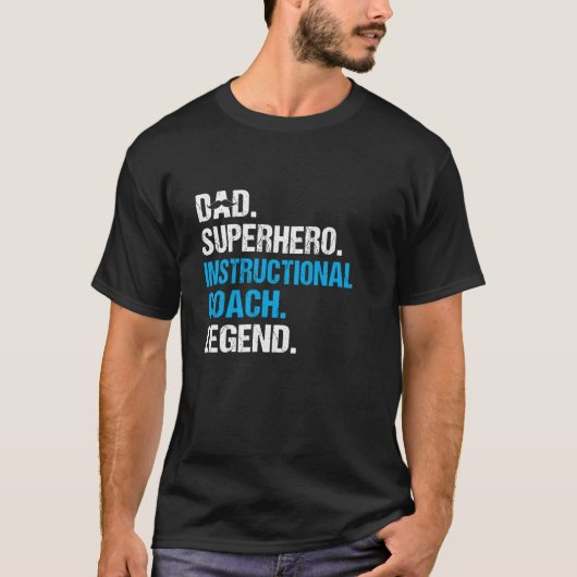 Vader Superheld Instructie Coach Grappige Instruct T-shirt (Voorkant)