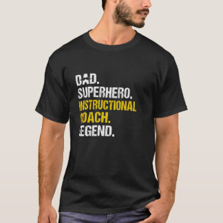 Vader Superheld Instructie Coach Grappige Instruct T-shirt