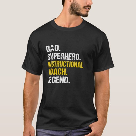 Vader Superheld Instructie Coach Grappige Instruct T-shirt (Voorkant)