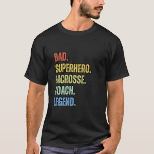 Vader Superheld Lacrosse Coach Legende Funny Coach T-shirt
