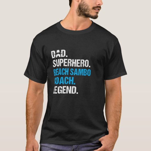 Vader Superheld Strand Sambo Coach Grappige Humor T-shirt (Voorkant)