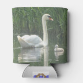 Vader Swan met Baby Koelbox Blikjeskoeler (Achterkant)