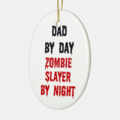 Vader tegen dag Zombie-laag tegen nacht Keramisch Ornament (Links)