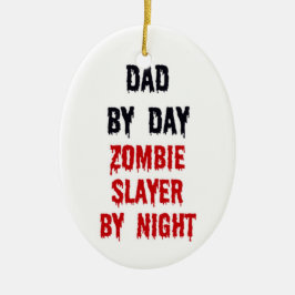 Vader tegen dag Zombie-laag tegen nacht Keramisch Ornament