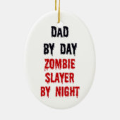 Vader tegen dag Zombie-laag tegen nacht Keramisch Ornament (Achterkant)