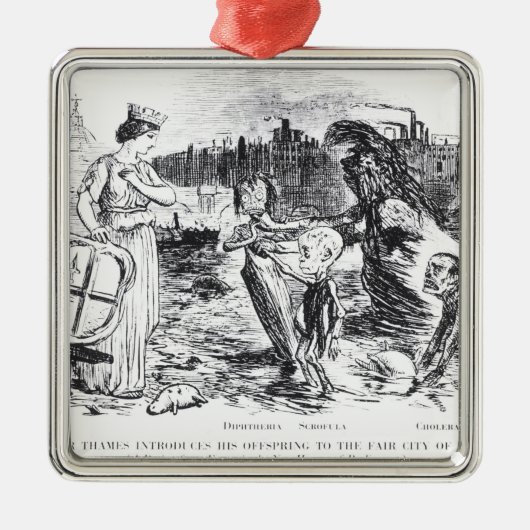 Vader Thames introduceert zijn nageslacht Metalen Ornament (Voorkant)