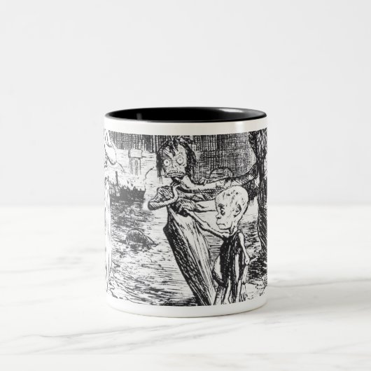 Vader Thames introduceert zijn nageslacht Tweekleurige Koffiemok (Center)