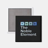 Vader The Noble Element Science Chemistry Fathers Magneet (Voorkant / Achterkant)