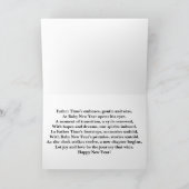 Vader Tijd & Baby Nieuwjaar Gelukkig Kaart (Binnen)