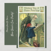 Vader Tijd die u een gelukkig nieuwjaar wil wensen Kaart (Voorkant / Achterkant)