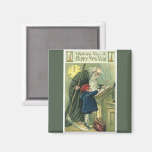 Vader Tijd die u een gelukkig nieuwjaar wil wensen Magneet (Voorkant / Achterkant)