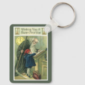 Vader Tijd die u een gelukkig nieuwjaar wil wensen Sleutelhanger (Achterkant)