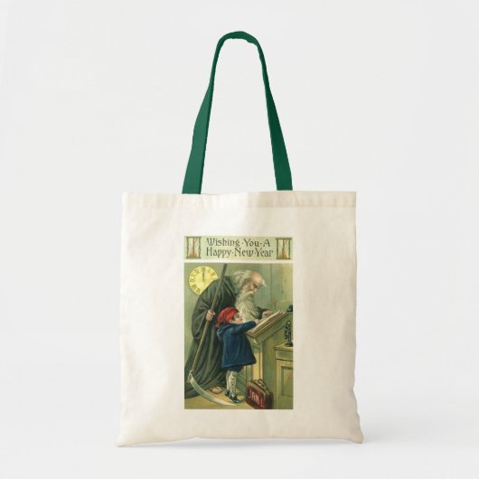 Vader Tijd die u een gelukkig nieuwjaar wil wensen Tote Bag (Voorkant)